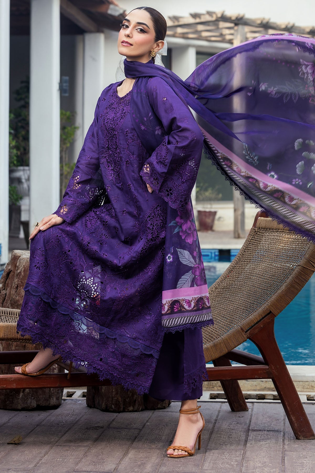 5314-MIREILLE EMBROIDERED LAWN UNSTITCHED (Motifz)