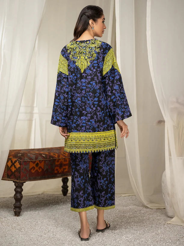 Limelight Summer Unstitched Printed Lawn 2Pc Suit U2479 Black