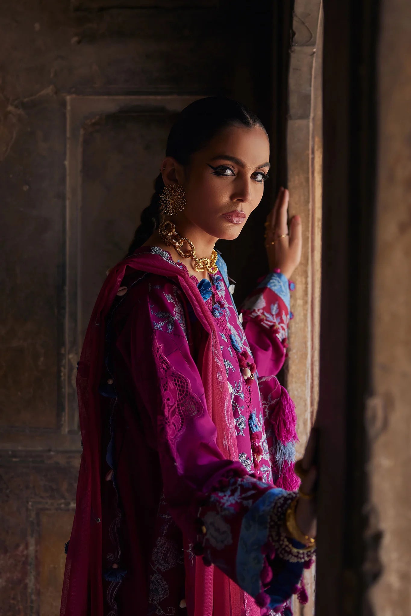 ELAN Embroidered Luxury Lawn Unstitched 3Pc Suit EL25-10B OPHELIA