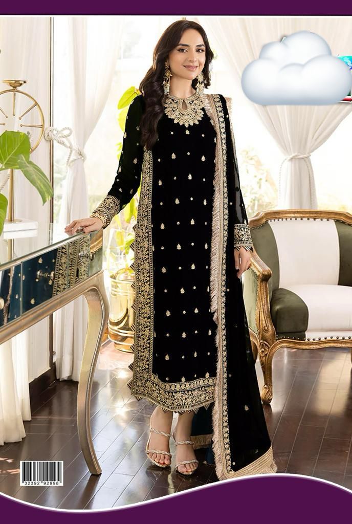 BRAND LUXURY CHIFFON EMBROIDERED ARTICLE