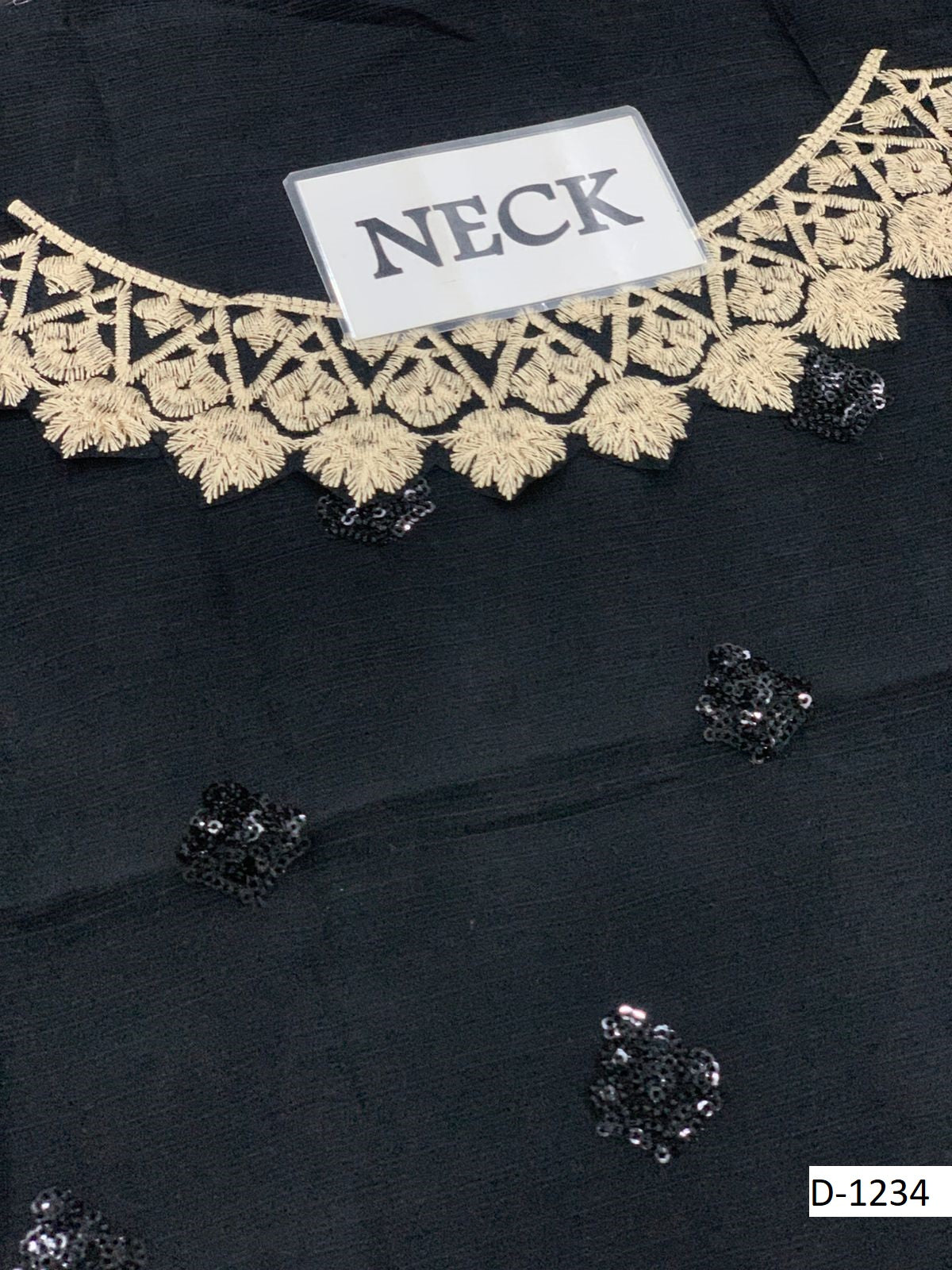 AZURE EMBROIDERED CHIFFON ARTICLE