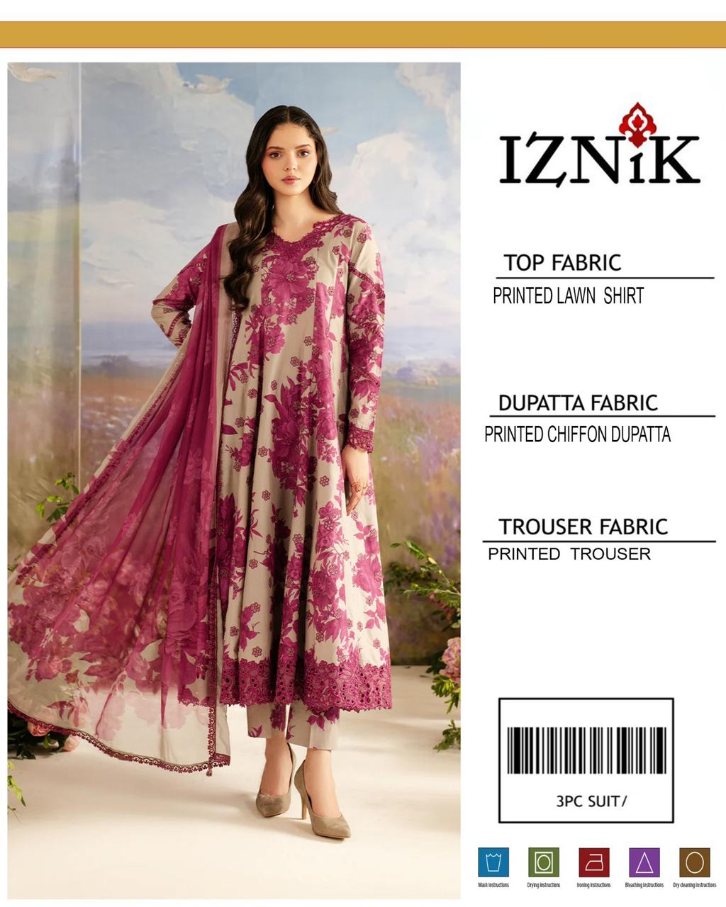 IZNIK BRAND LUXURY PRINTED CHIFFON DUPATTA VOLUME