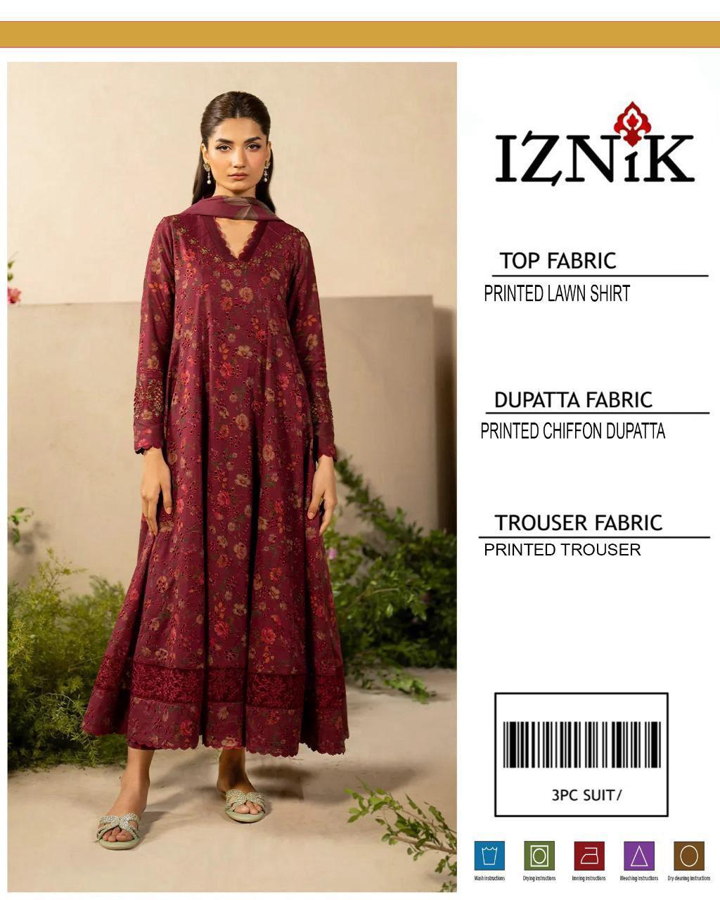IZNIK BRAND LUXURY PRINTED CHIFFON DUPATTA VOLUME