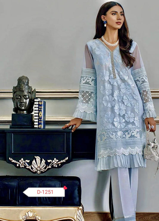 AGHA NOOR HAND EMBELLISHED ORGANZA WORK DRESS