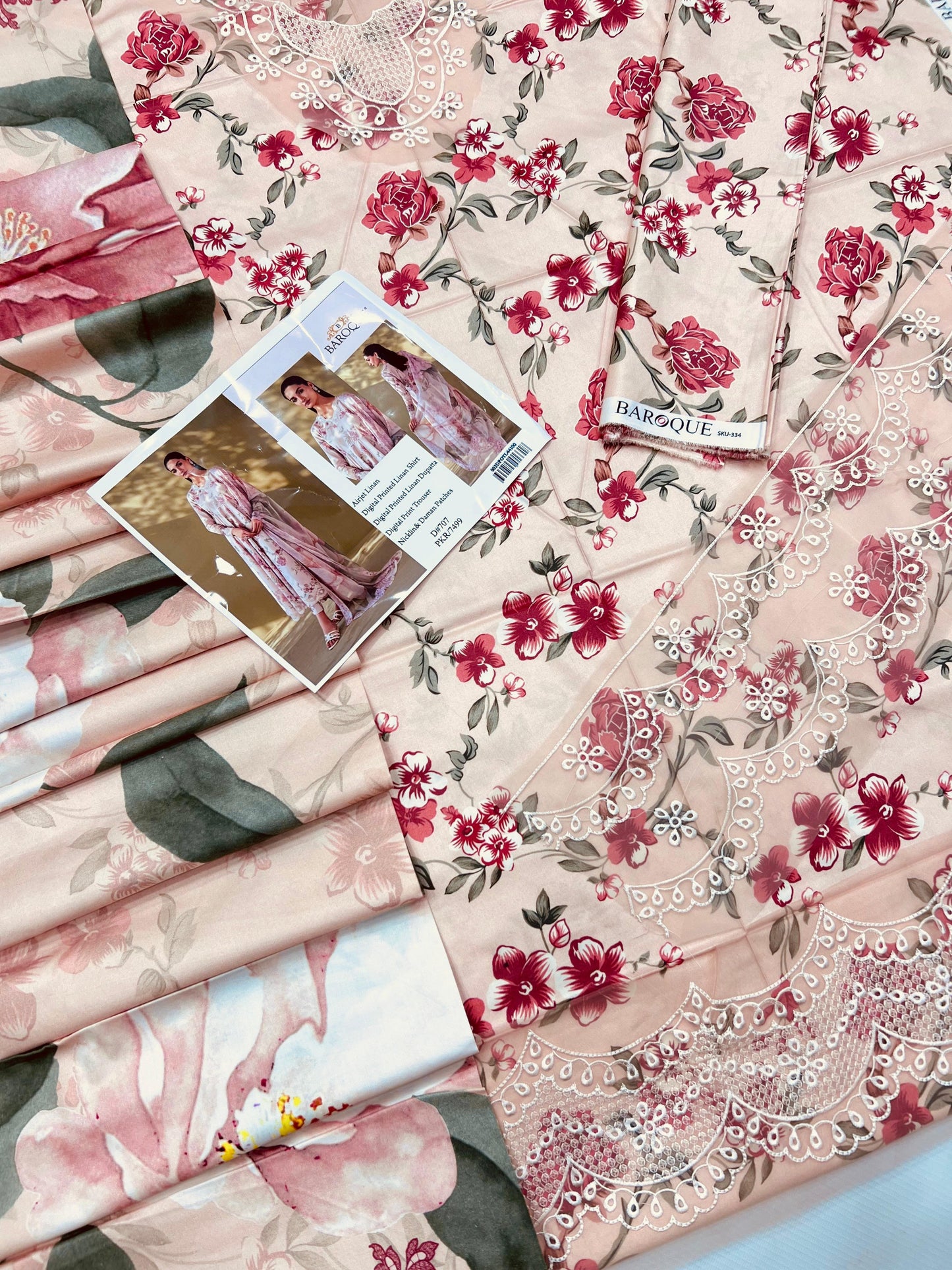 BAROQUE BRAND PRINTED EMBROIDERD ARTICLE