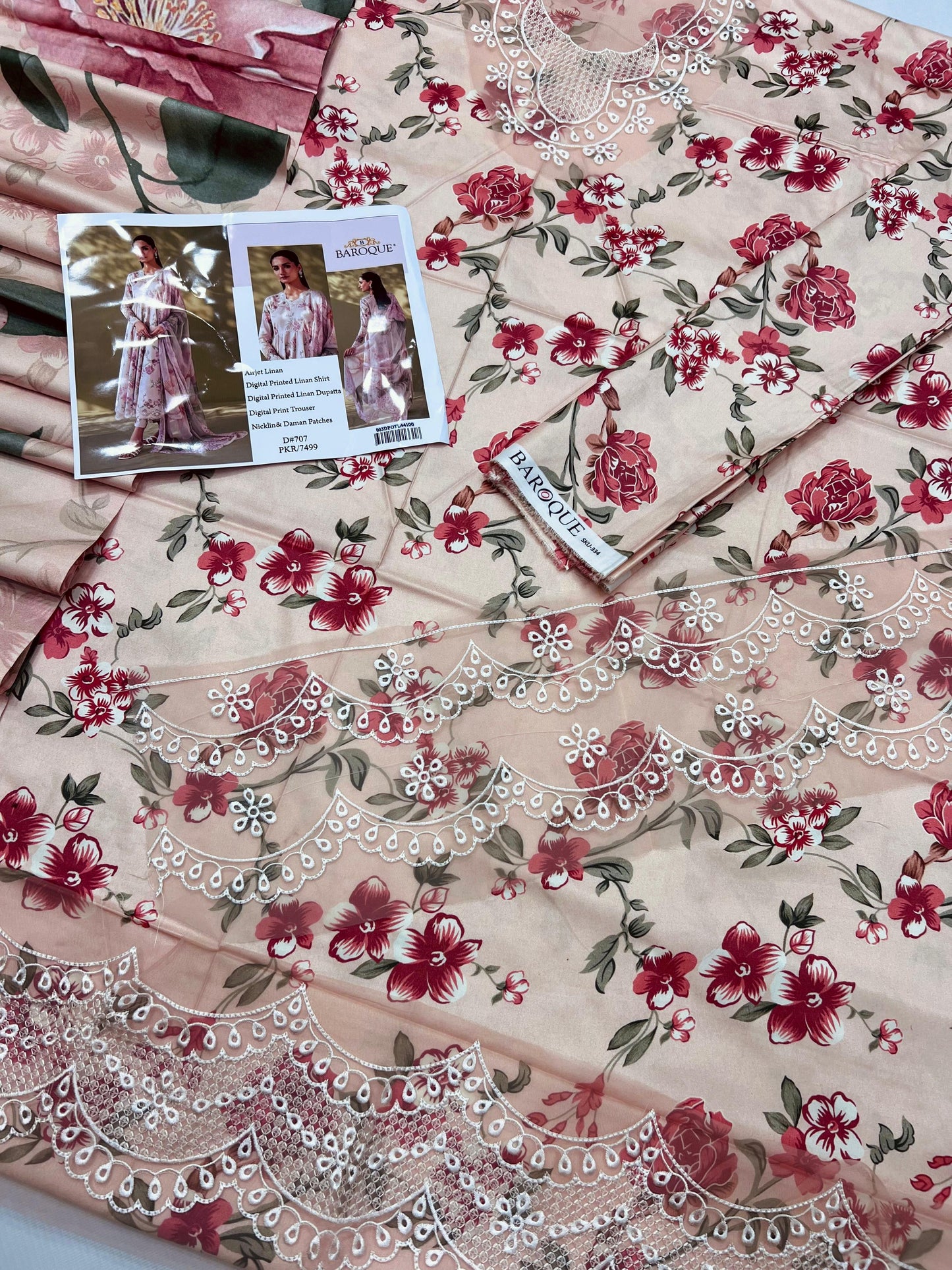 BAROQUE BRAND PRINTED EMBROIDERD ARTICLE