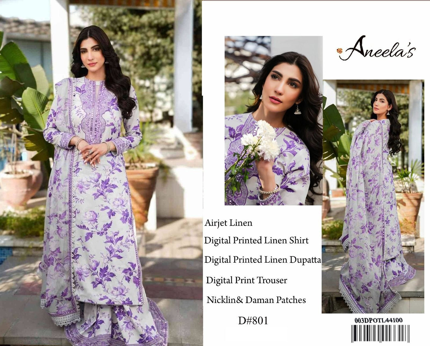 ANEELA,S BRAND PRINTED EMBROIDERD ARTICLE