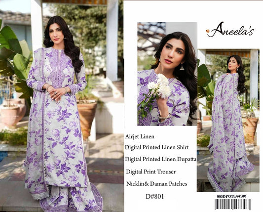 ANEELA,S BRAND PRINTED EMBROIDERD ARTICLE