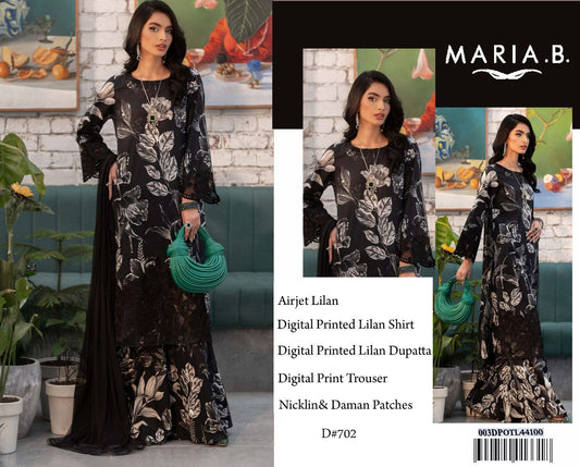 MARIA.B BRAND PRINTED EMBROIDERD ARTICLE