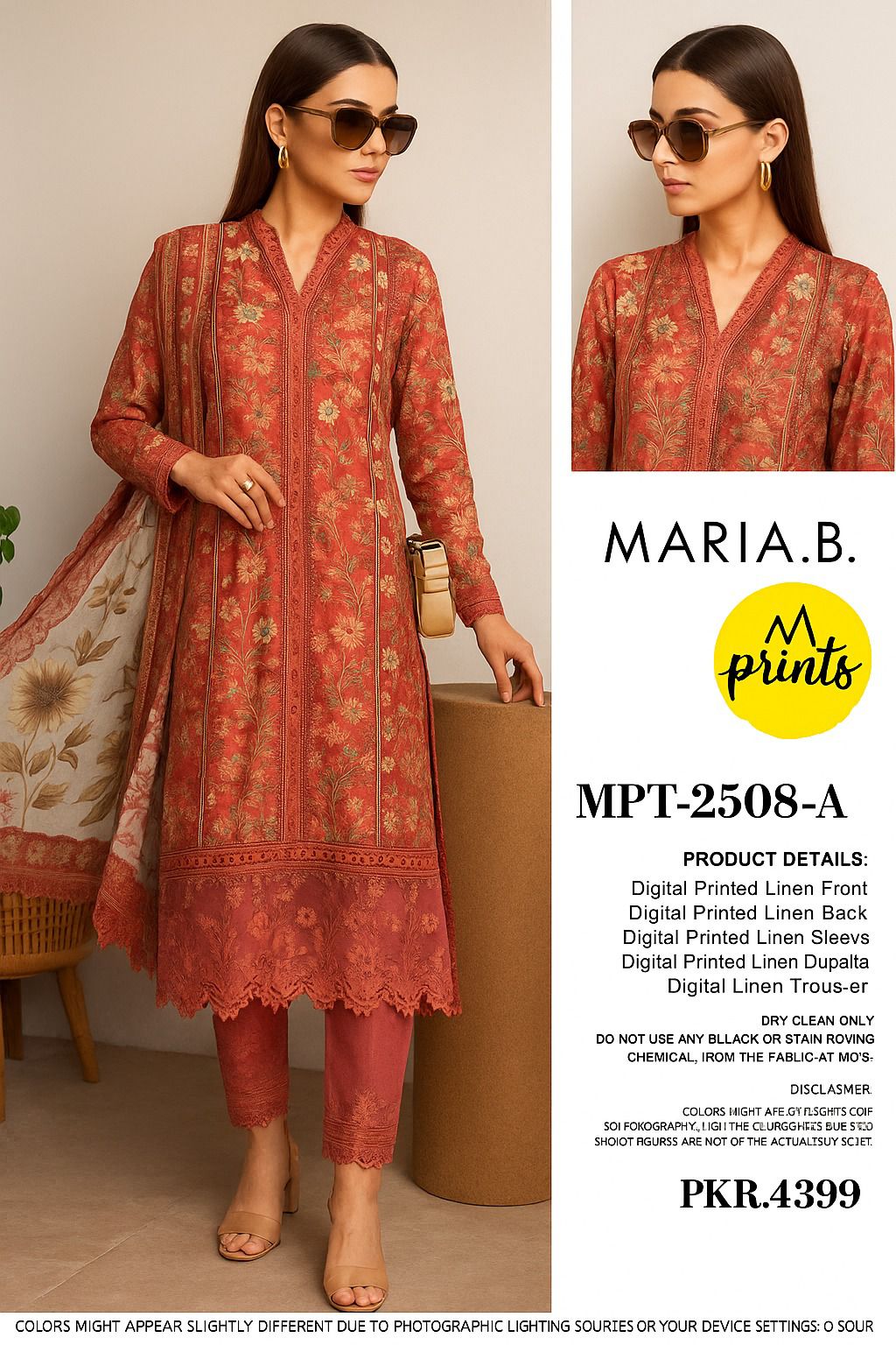 MARIA.B. PRINTED LINEN NEW TRENDING VOL