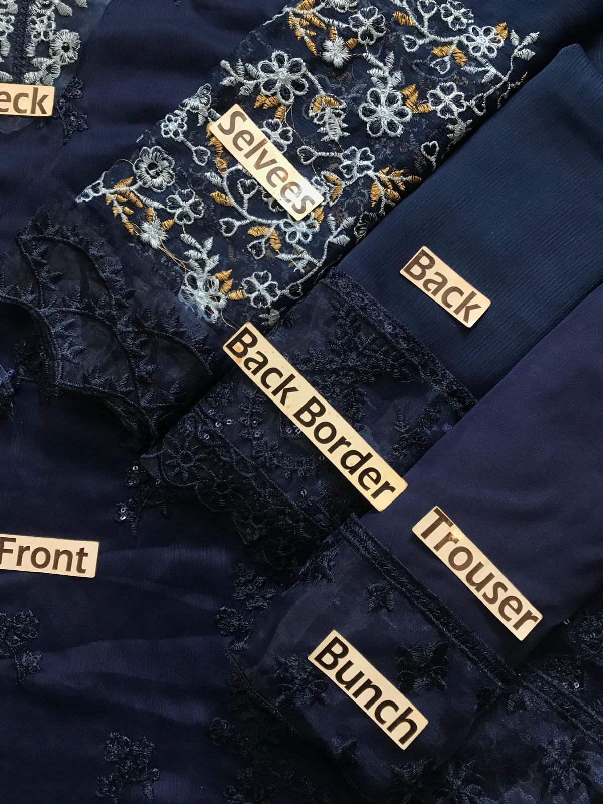 AZURE BRAND LUXURY CHIFFON EMBROIDERED ARTICLE