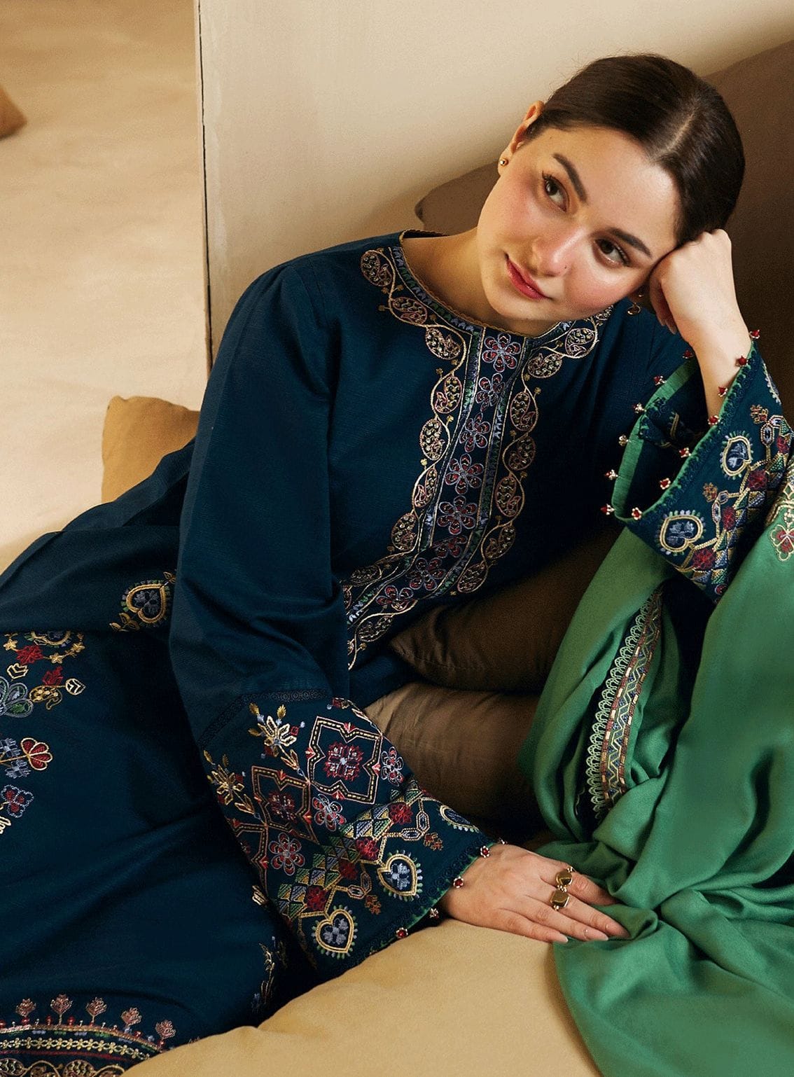Zara ShahJahan Brand Luxury Embroidered suit