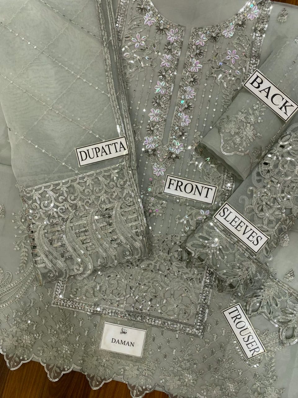 ADAN LIBAS Organza Embroidered Cutwork