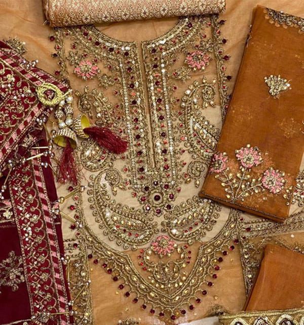 MARIA.B Net Embroidered Moti work luxury Collection