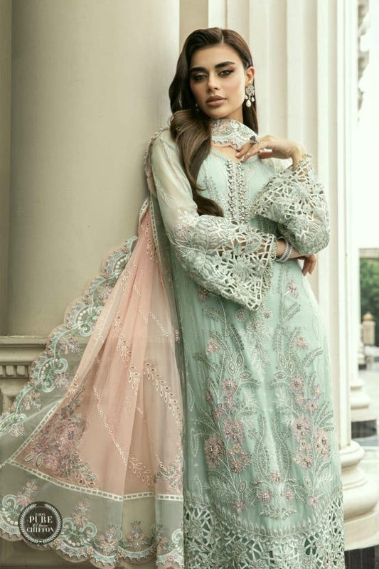 MARIA.B chiffon embroidered adda work hand embellished luxury suit