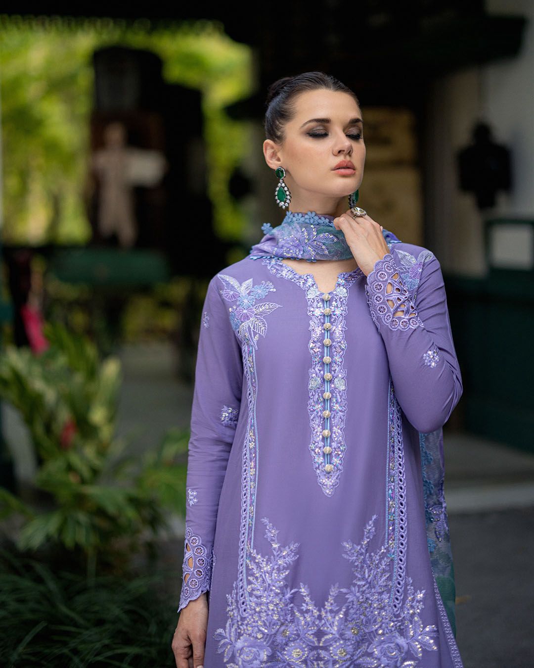 MUSHQ Dhanak Embroidered unstitched Suit