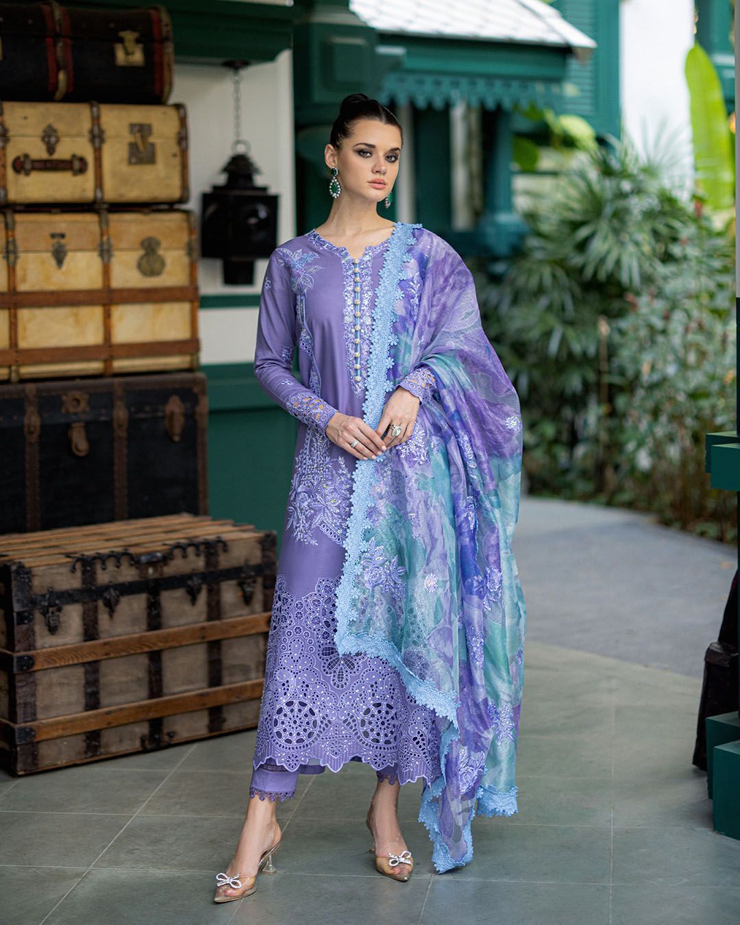 MUSHQ Dhanak Embroidered unstitched Suit