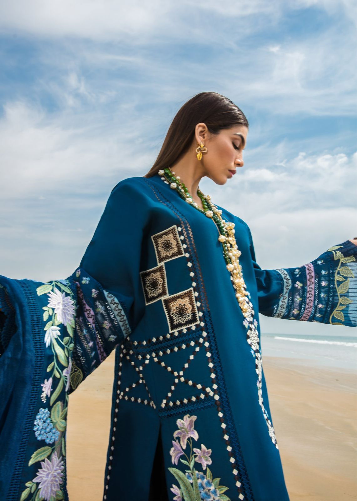 CRIMSON Dhanak Embroidered luxury Suit