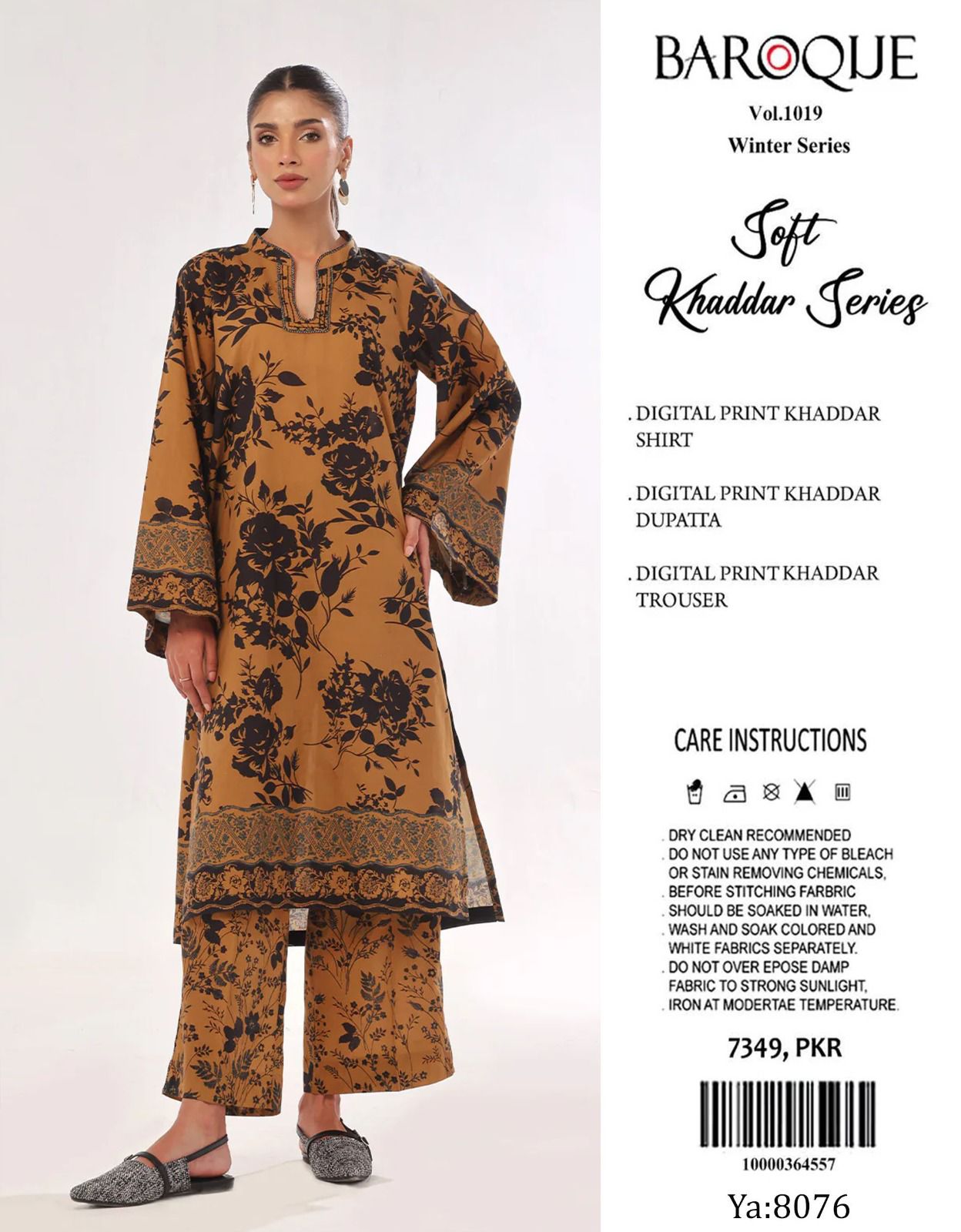 BAROQUE BRAND PRINTED KHADDAR