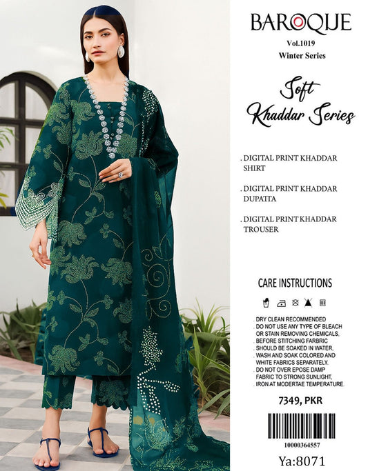 BAROQUE BRAND PRINTED KHADDAR