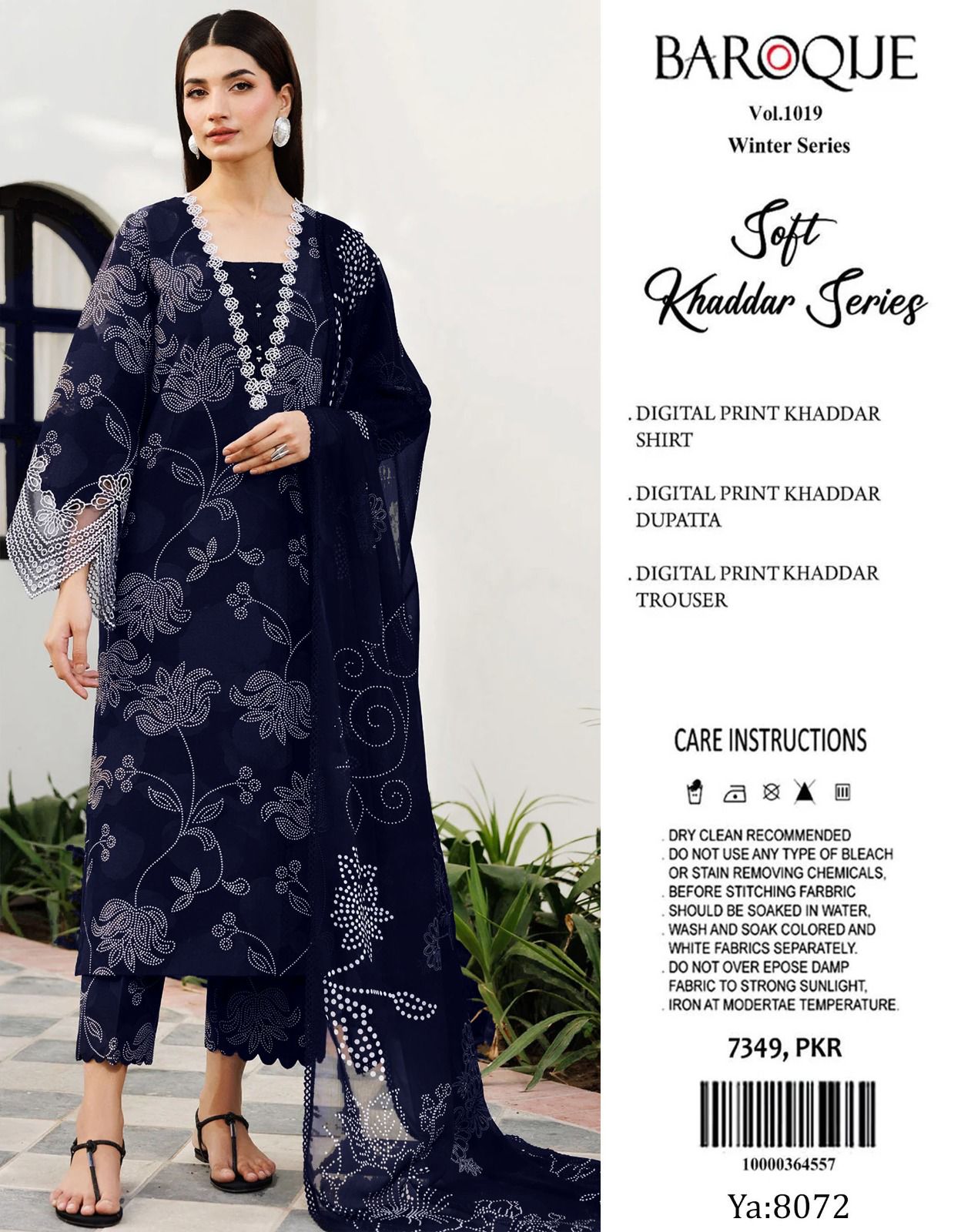 BAROQUE BRAND PRINTED KHADDAR