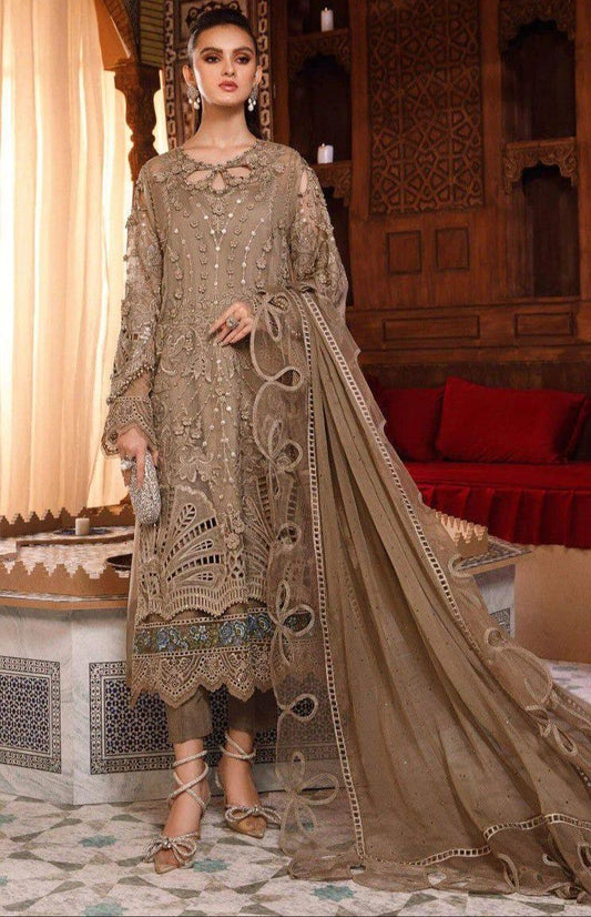 MARIA.B Organza embroidered & hand work unstitched suit