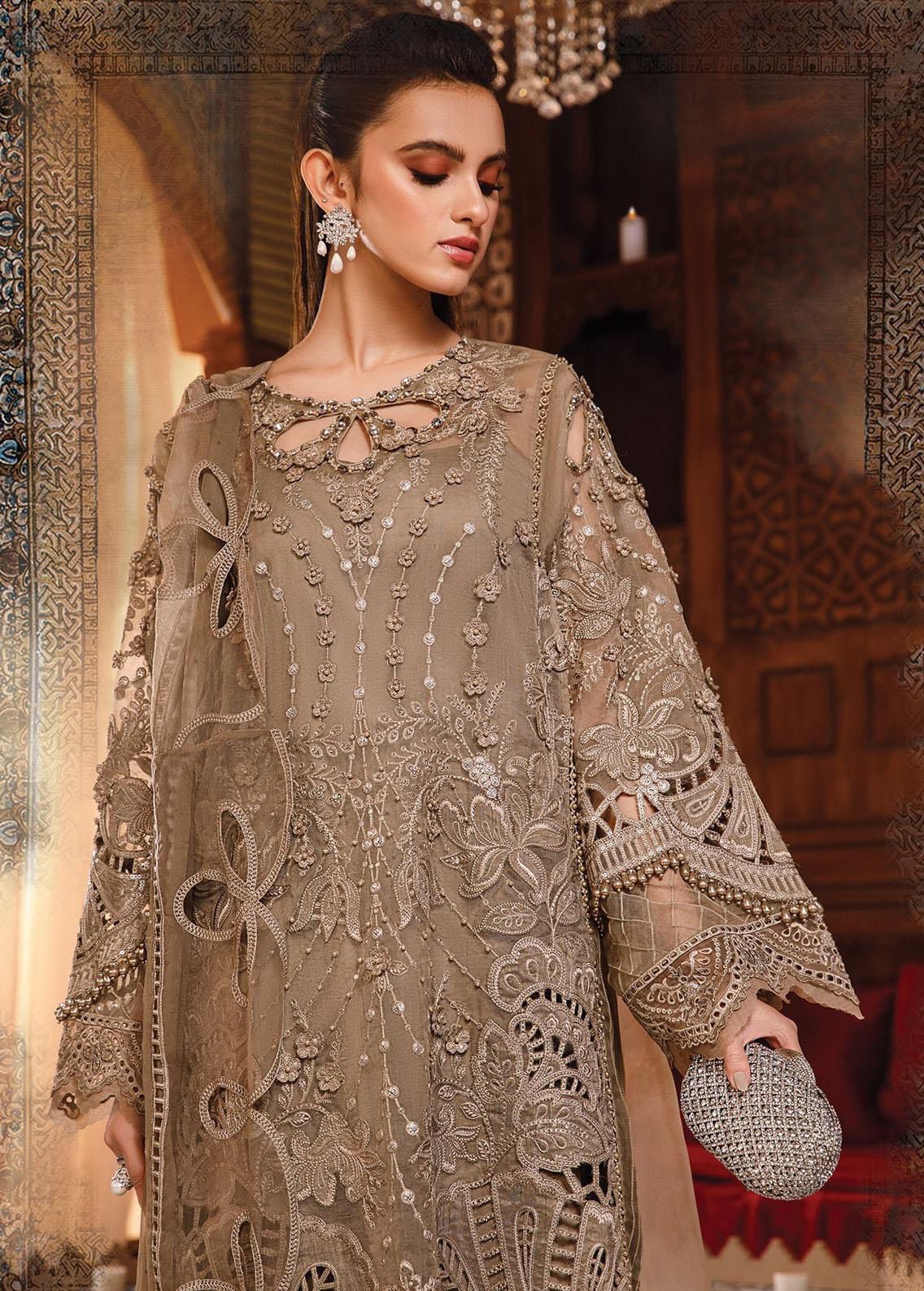 MARIA.B Organza embroidered & hand work unstitched suit
