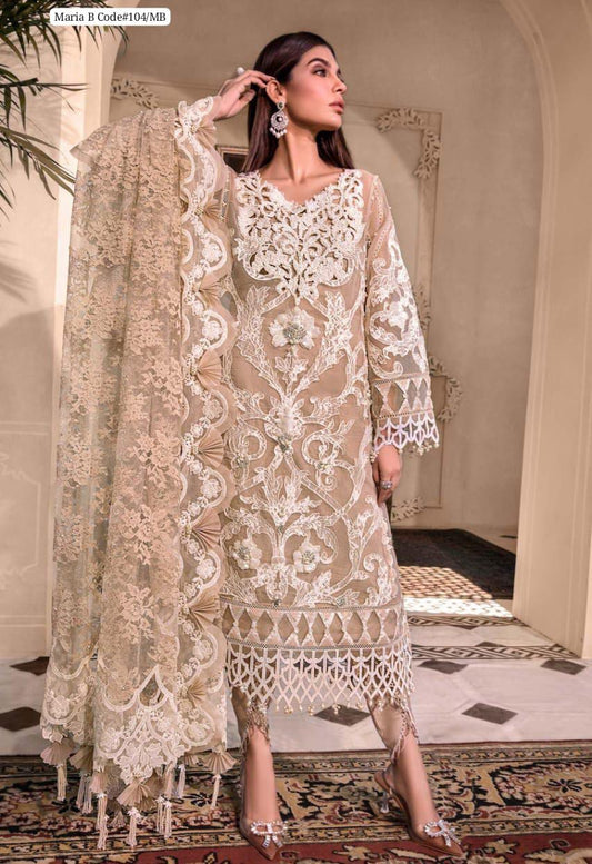 MARIA.B organza embroidered & moti work sequence unstitched suit