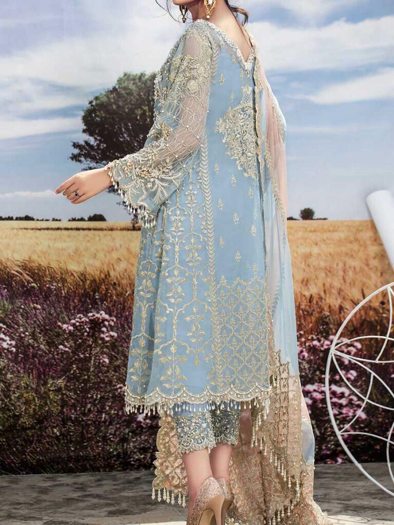 AGHA NOOR Organza Embroidered & sequence luxury unstitched suit