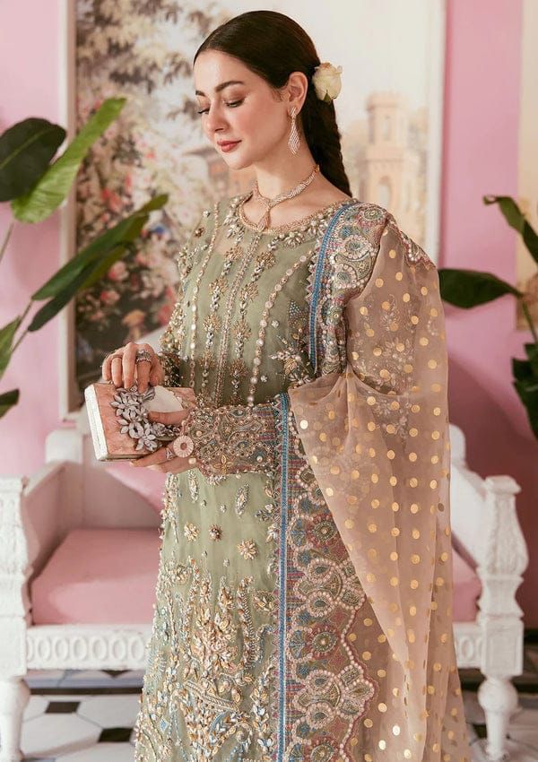 ELAF Organza Embroidered & sequence luxury unstitched Suit