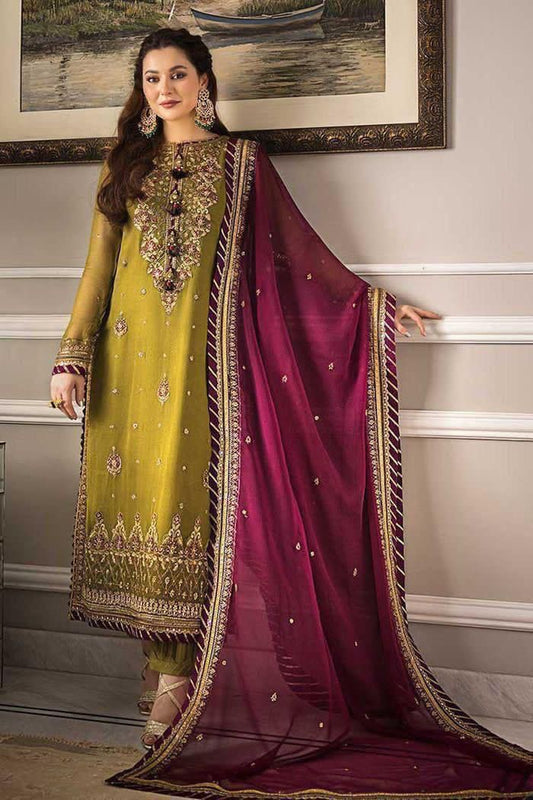 ASIM JOFA chiffon embroidered luxury unstitched Suit