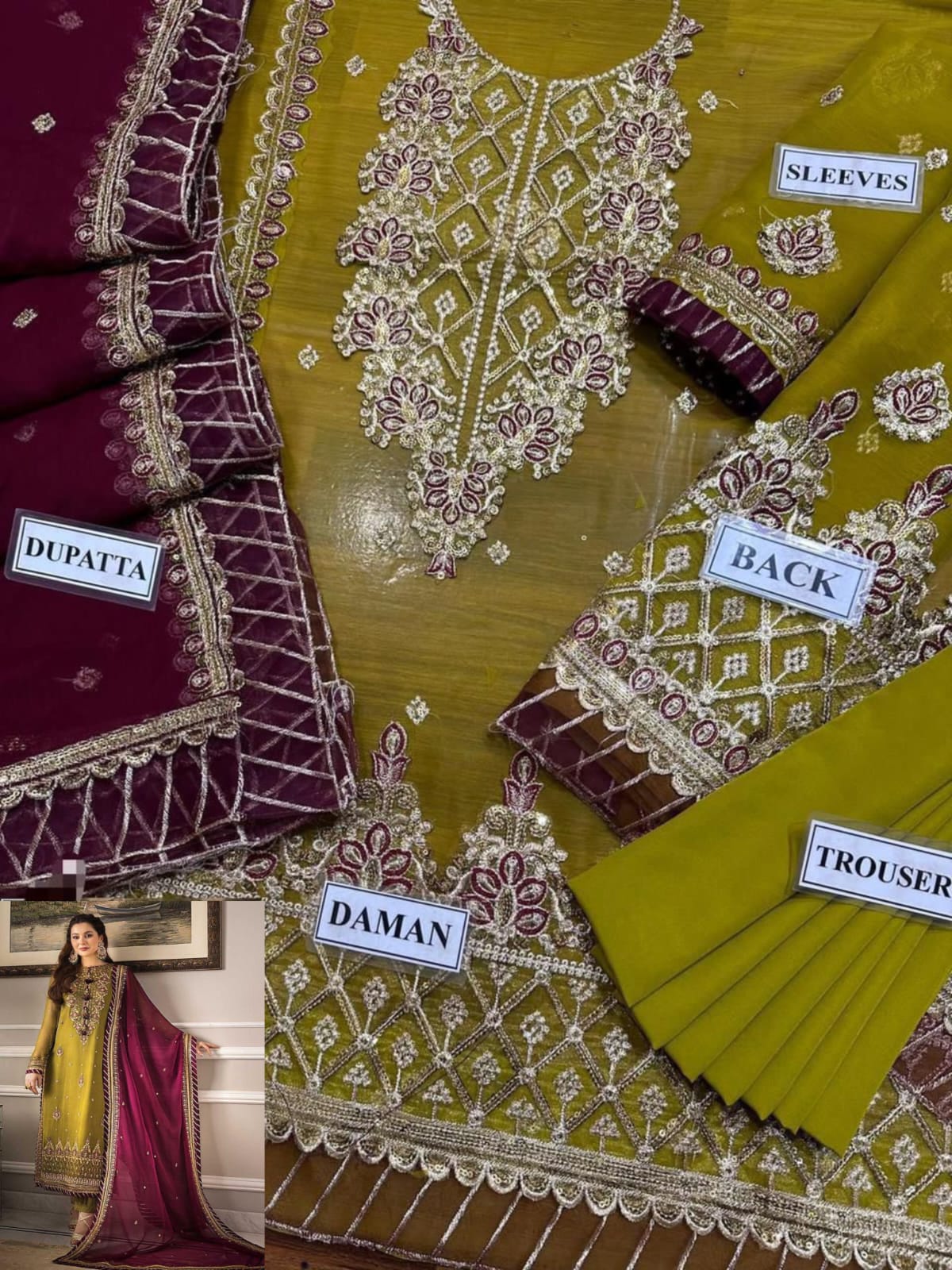 ASIM JOFA chiffon embroidered luxury unstitched Suit