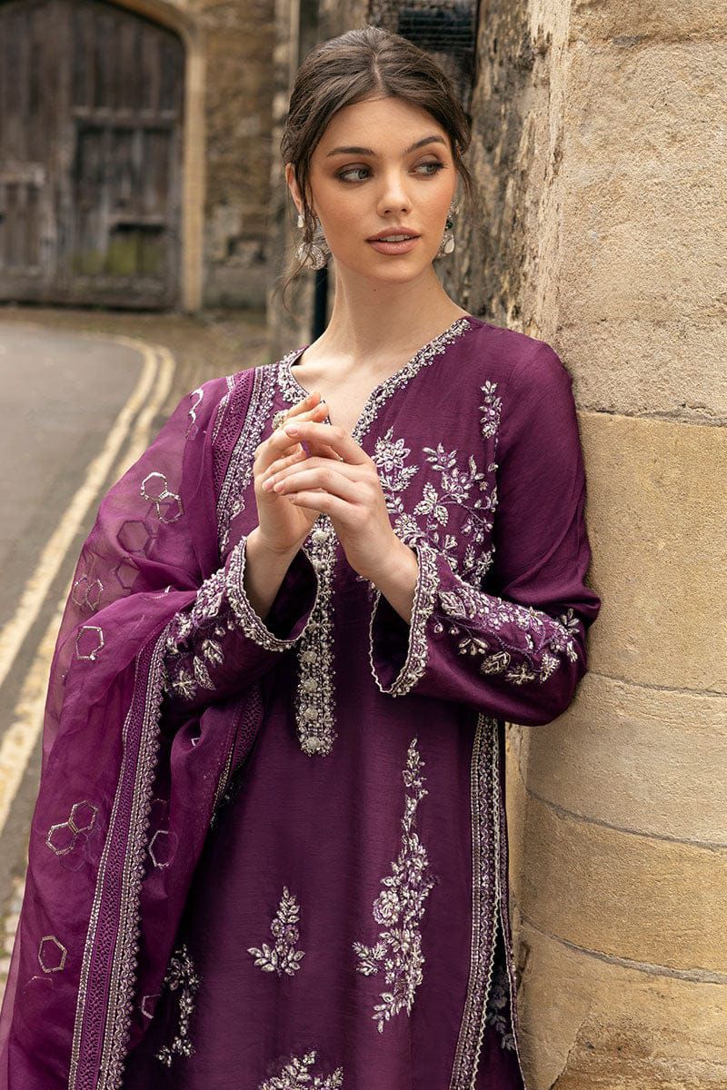 MUSHQ organza embroidered hand embellished luxury unstitched suit