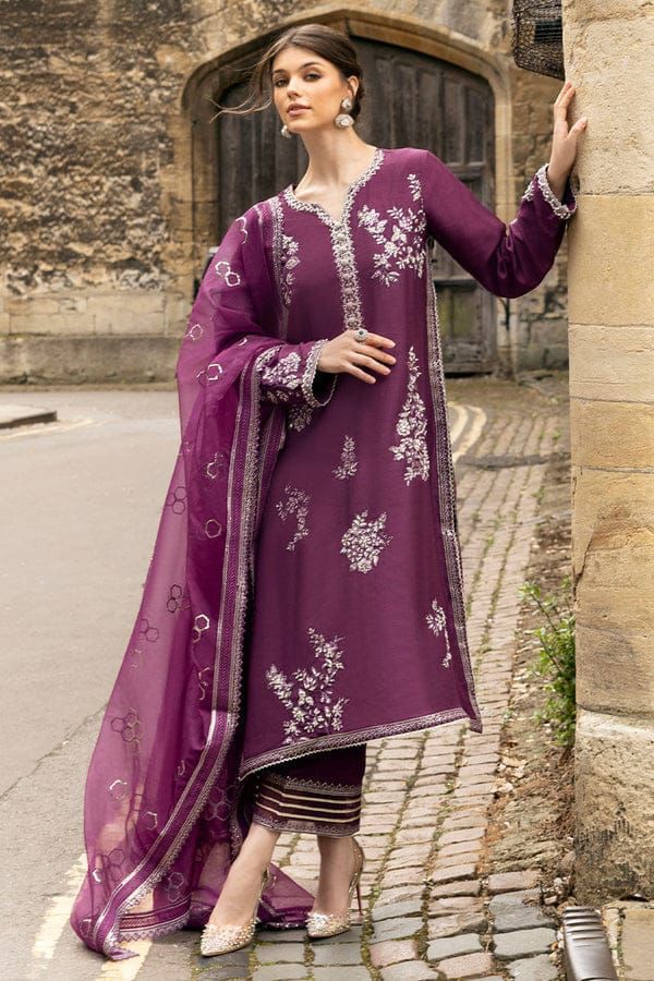 MUSHQ organza embroidered hand embellished luxury unstitched suit