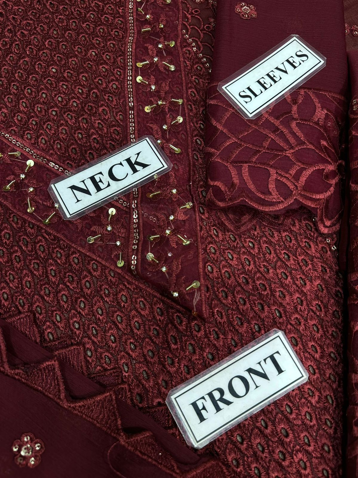 HAZEL Chiffion sequence embroidered luxury Suit