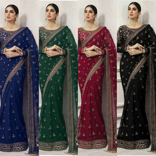 MARIA.B SAREE NET EMBROIDERED LUXURY COLLECTION