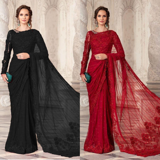 MARIA.B SAREE NET EMBROIDERED LUXURY COLLECTION