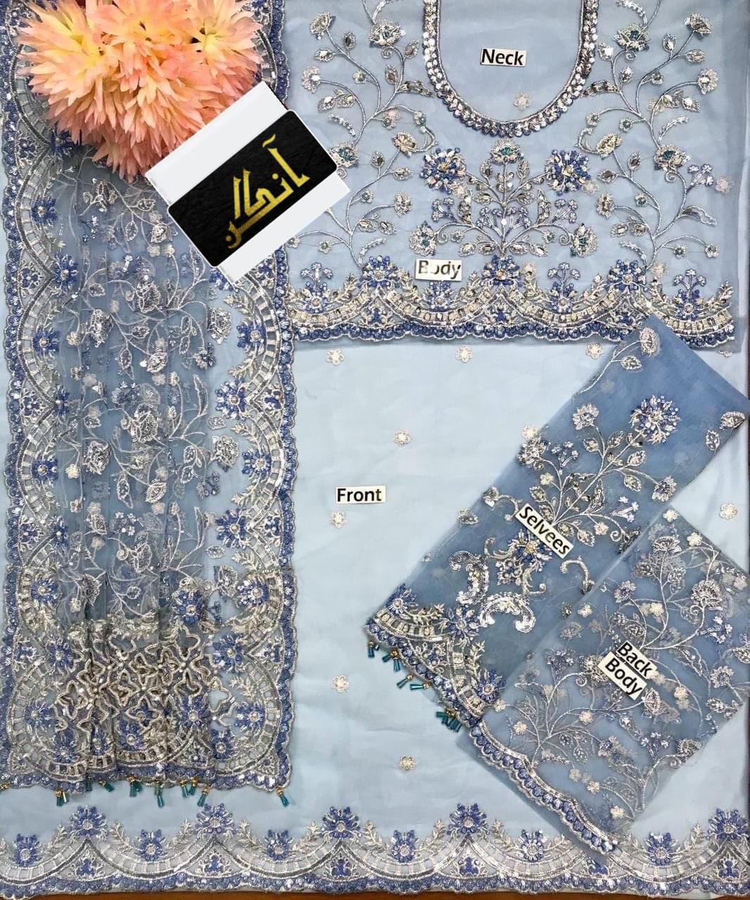 MARIA.B SAREE NET EMBOROIDERED LUXURY COLLECTION