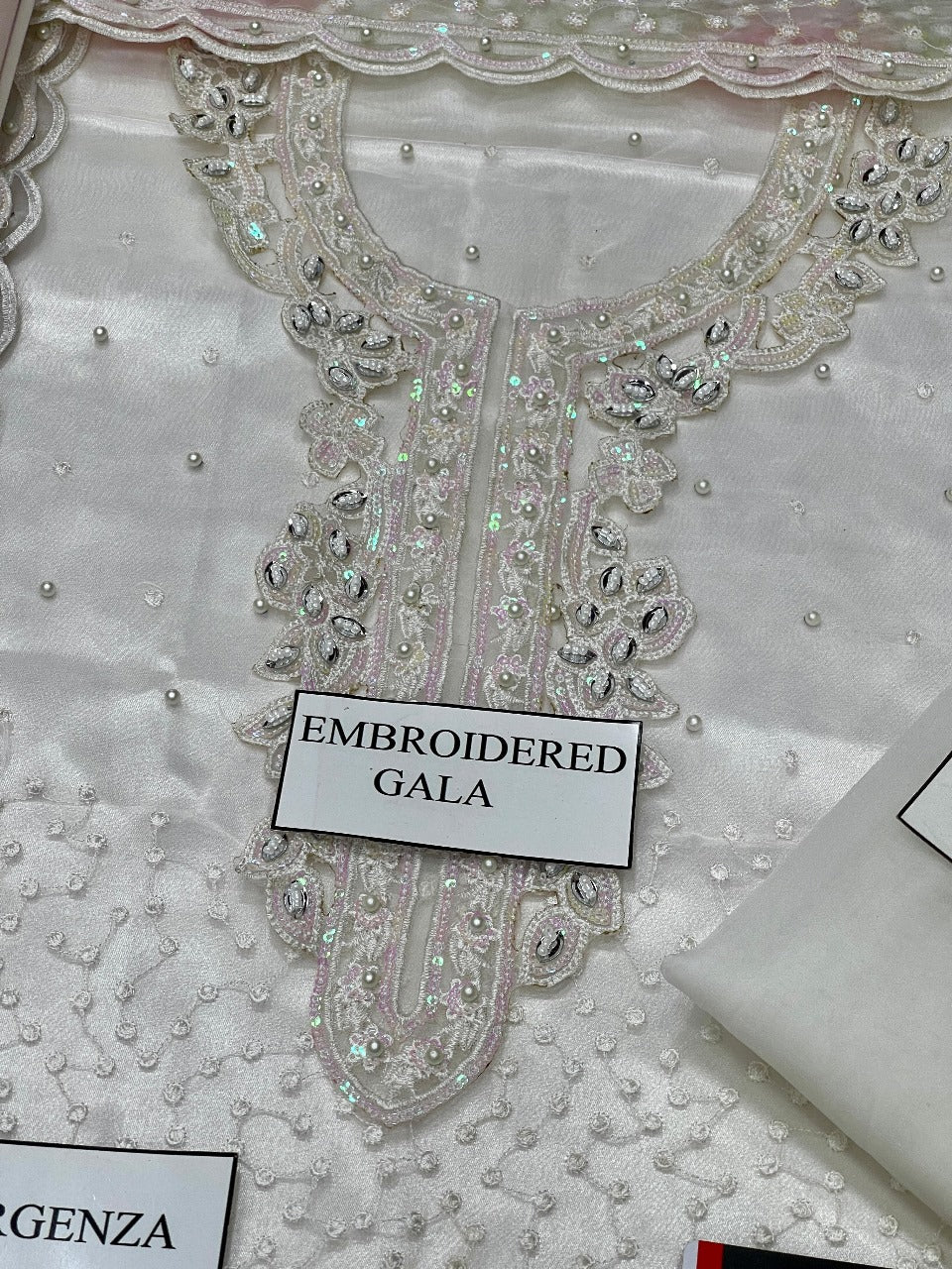 BAROQUE ORGANZA EMBROIDERED SUIT