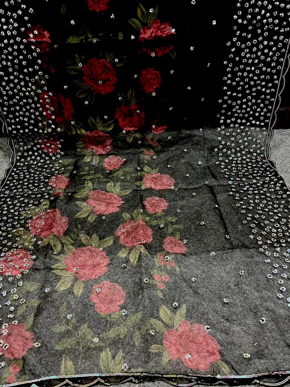 BAROQUE ORGANZA EMBROIDERED SUIT