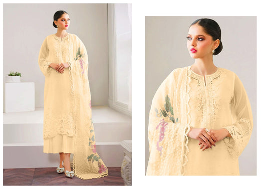BAROQUE ORGANZA EMBROIDERED SUIT
