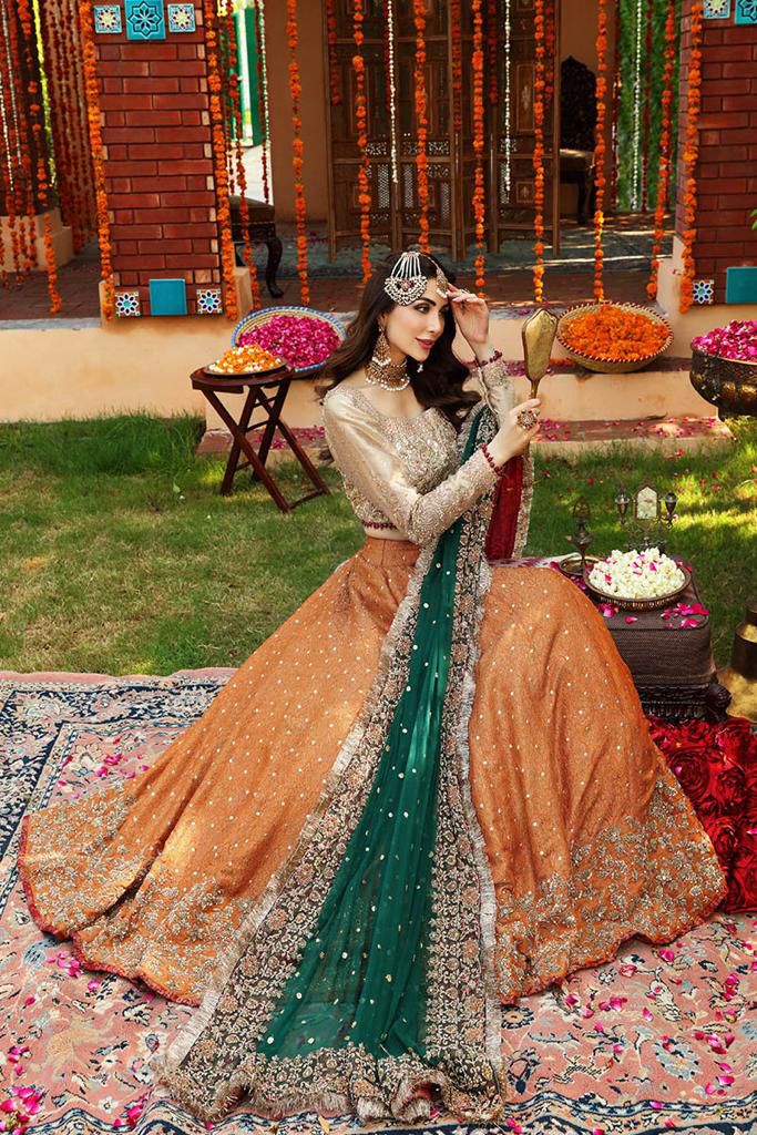 AYESHA IMRAN maxi net Masoori Embroidered hand work luxury unstitched 3pc