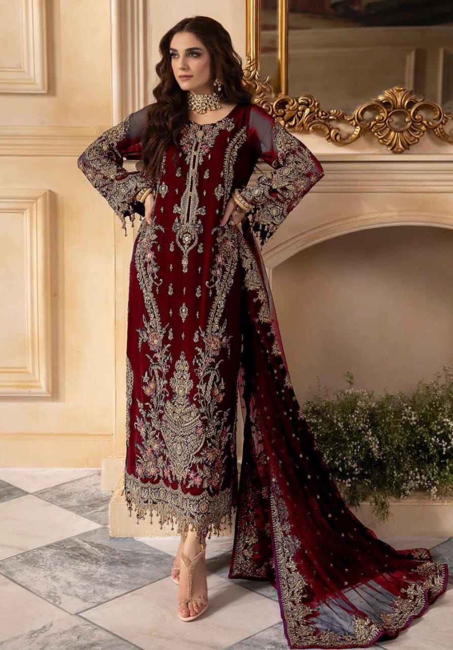 CHARIZMA chiffon viscos wedding unstitched suit