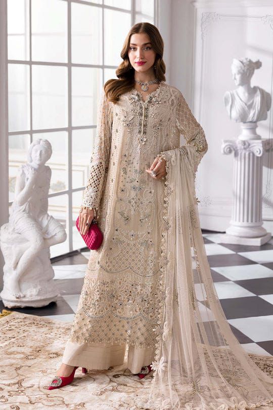 MARIA.B Chiffion Embroidered Suit