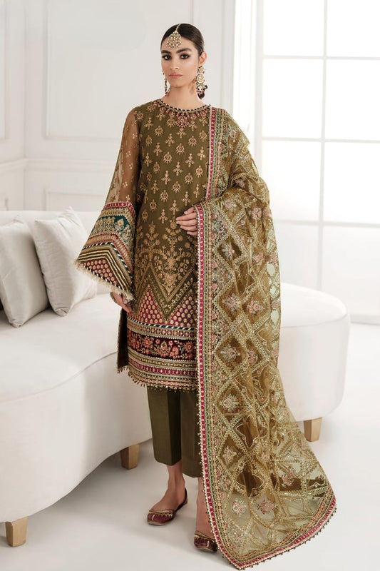 BAROQUE chiffon embroidered sequence luxury suit