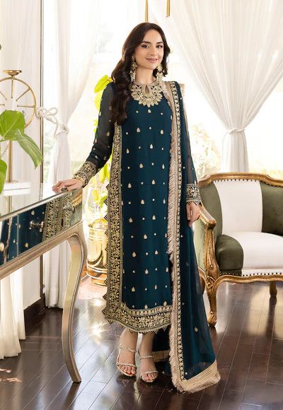 BRAND LUXURY CHIFFON EMBROIDERED ARTICLE