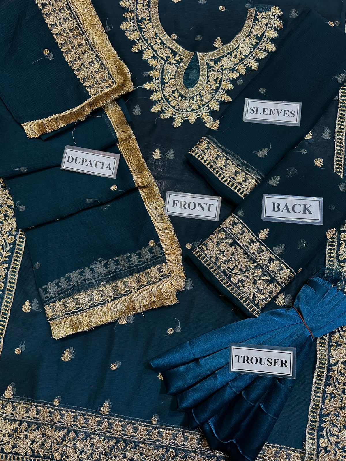 BRAND LUXURY CHIFFON EMBROIDERED ARTICLE