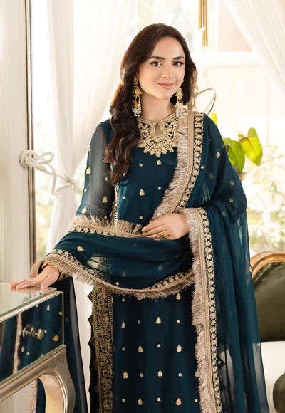 BRAND LUXURY CHIFFON EMBROIDERED ARTICLE