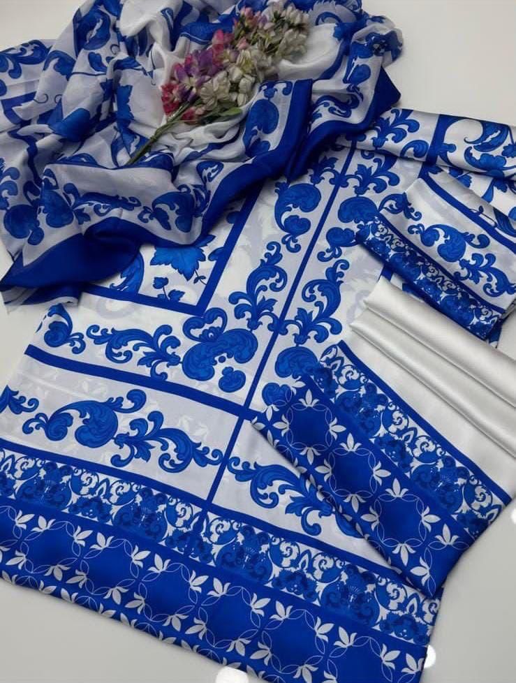 Shamooz Silk Tie N Die Digital Print