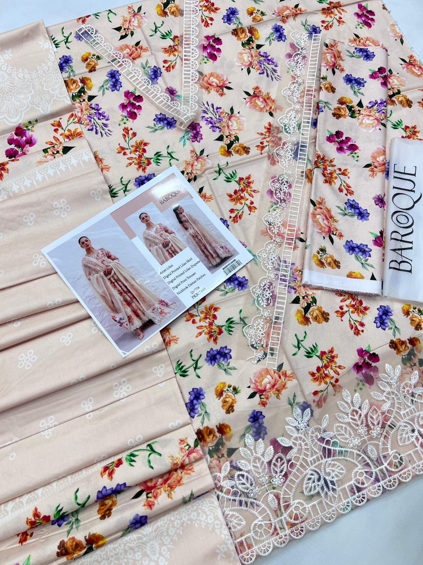 BAROQE BRAND PRINTED EMBROIDERD ARTICLE